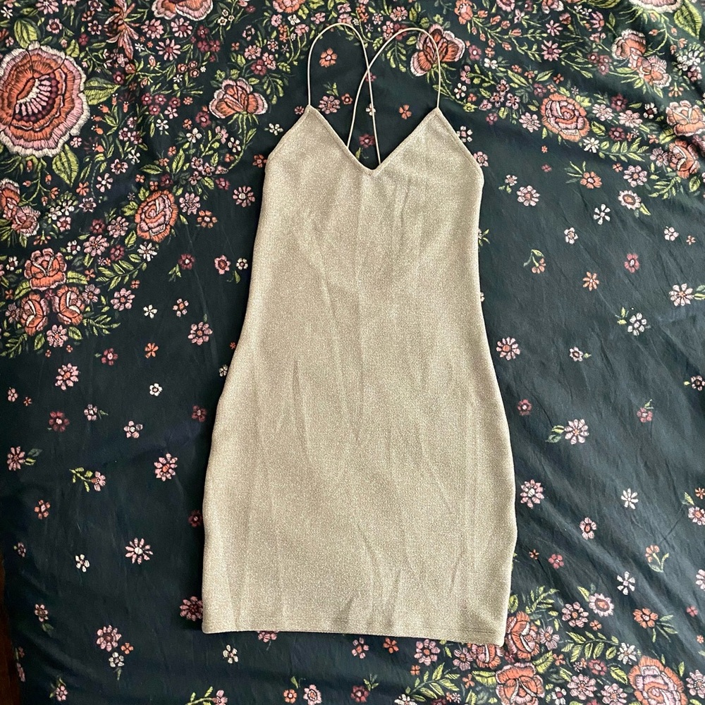 NWOT Gold shimmer party dress